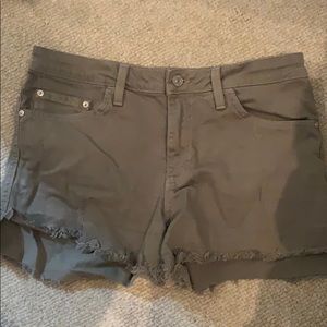 Just Black Green Denim Shorts